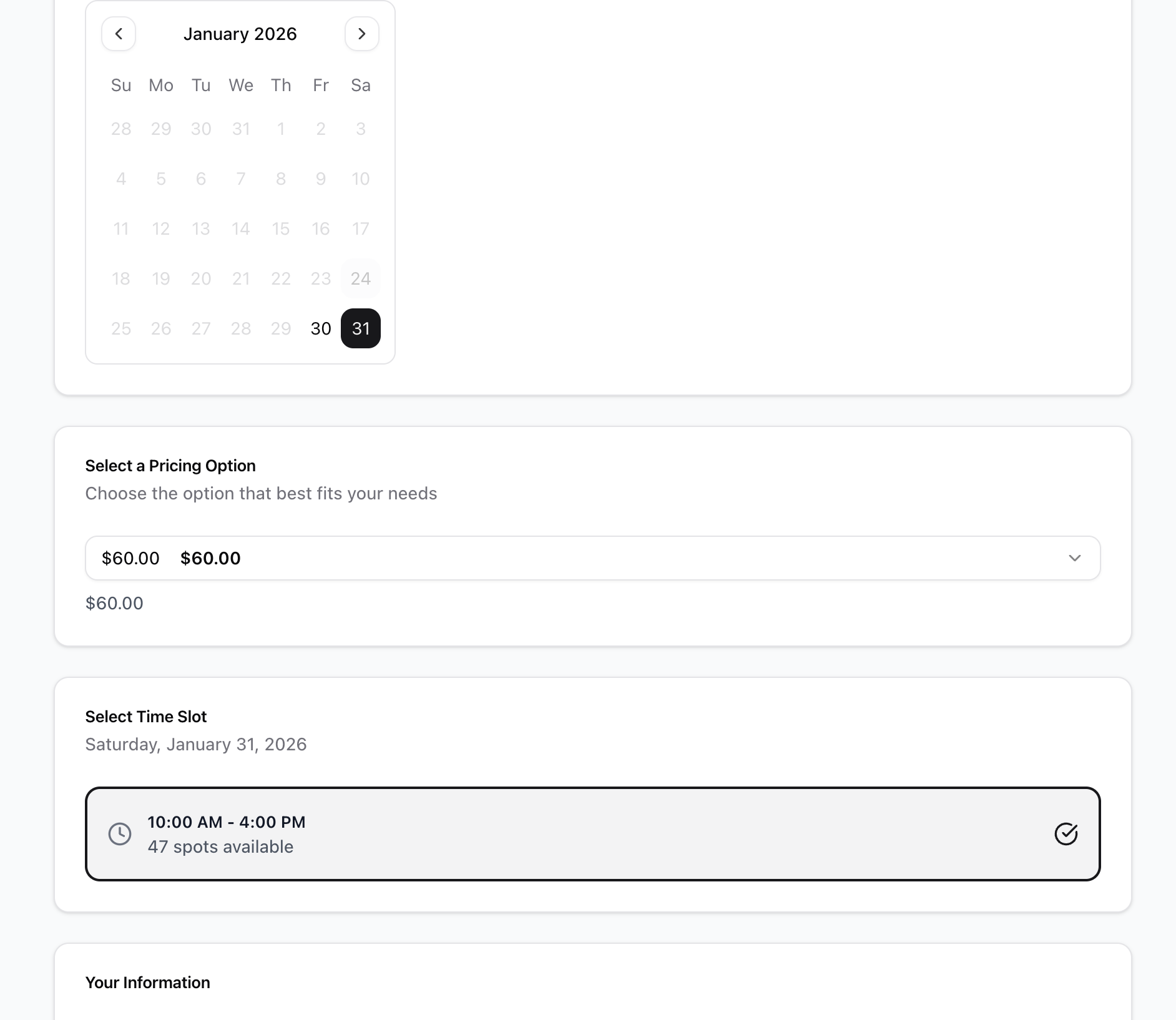 Capacity management dashboard