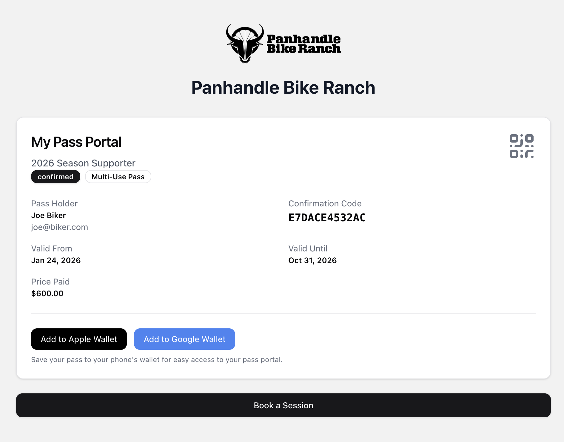 Season pass management